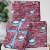 Merry Pink Pine Tree Muster Weihnachtsfeiertag Geschenkpapier