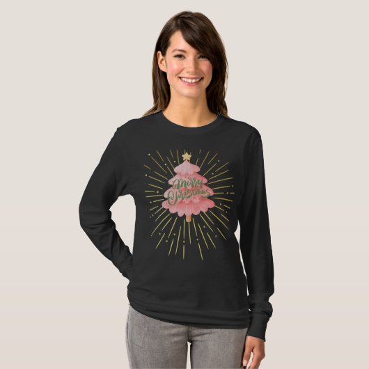 Merry Pink Tree T-Shirt (Vorne ganz)