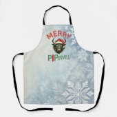 Merry PIPmas Trading Bull Christmas Design – Funny Schürze (Vorderseite)