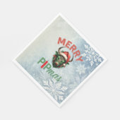 Merry PIPmas Trading Bull Christmas Design – Funny Serviette (Ecke)