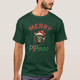 Merry PIPmas Trading Bull Christmas Design – Funny T-Shirt