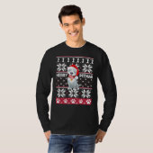 Merry Pitbull Pitmas Pit Bull Ugly Christmas Dog S T-Shirt (Vorne ganz)