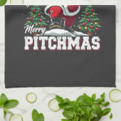 Merry Pitchmas Weihnachten Weihnachten Weihnachten Geschirrtuch (Gefaltet)