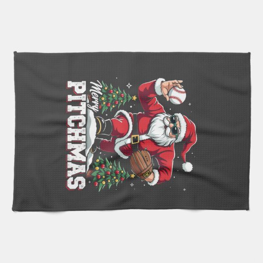Merry Pitchmas Weihnachten Weihnachten Weihnachten Geschirrtuch (Horizontal)