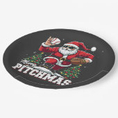 Merry Pitchmas Weihnachten Weihnachten Weihnachten Pappteller (Schrägansicht)