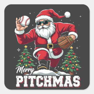 Merry Pitchmas Weihnachten Weihnachten Weihnachten Quadratischer Aufkleber