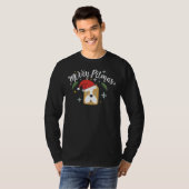 Merry Pitmas Christmas Pit Bull Dog Funny Santa Ha T-Shirt (Vorne ganz)