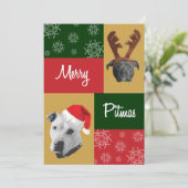 Merry Pitmas Feiertagskarte (Stehend Vorderseite)