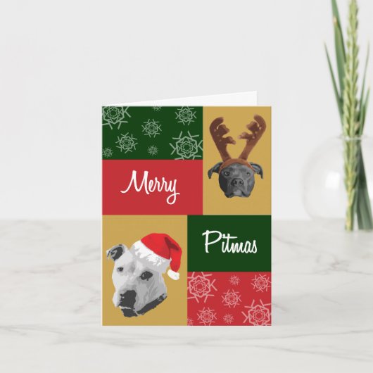 Merry Pitmas Feiertagskarte (Vorderseite)