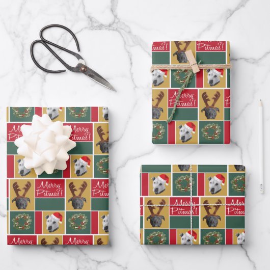 Merry Pitmas - Geschenkpapier Set (Vorderseite)
