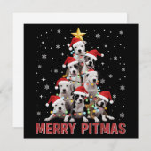 Merry Pitmas Pitbull Dog Tree Ugly Weihnachten (Vorne/Hinten)