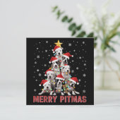 Merry Pitmas Pitbull Dog Tree Ugly Weihnachten (Stehend Vorderseite)