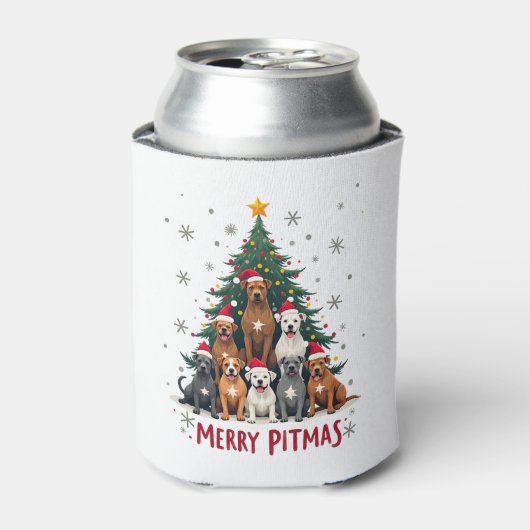 Merry Pitmas Pitbull Dog Ugly Christmas Sweater Tr Dosenkühler (Kanne Vorderseite)