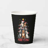 Merry Pitmas Pitbull Dog Ugly Christmas Sweater Tr Pappbecher (Vorderseite)