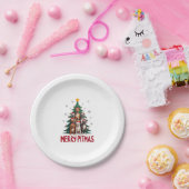 Merry Pitmas Pitbull Dog Ugly Christmas Sweater Tr Pappteller (Party)