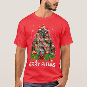 Merry Pitmas Pitbull Dog Ugly Christmas Sweater Tr T-Shirt