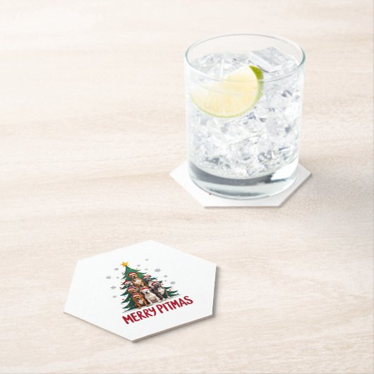 Merry Pitmas Pitbull Dog Ugly Christmas Sweater Tr Untersetzer (Vor Ort)