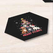 Merry Pitmas Pitbull Dog Ugly Christmas Sweater Tr Untersetzer (angewinkelt)