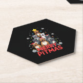 Merry Pitmas Pitbull Dog Ugly Christmas Sweater Tr Untersetzer (angewinkelt)