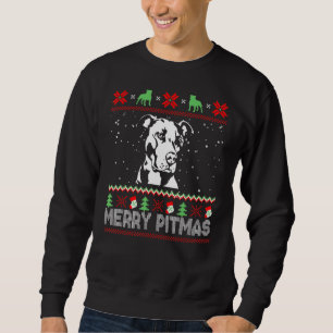 Merry Pitmas Pitbull Hund hässlich Sweater for Dog Sweatshirt