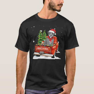 Merry Pitmas Pitbull Lieferwagen Truck T-Shirt