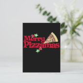 merry pizzamas feiertagspostkarte (Stehend Vorderseite)