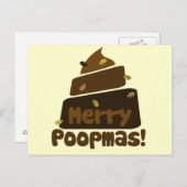 Merry POOPmas Feiertagspostkarte (Vorne/Hinten)
