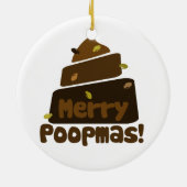 Merry POOPmas Keramik Ornament (Hinten)