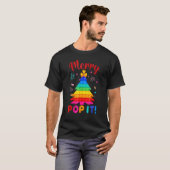 Merry Pop IT Christmas tree Fidgets Popit T-Shirt (Vorne ganz)