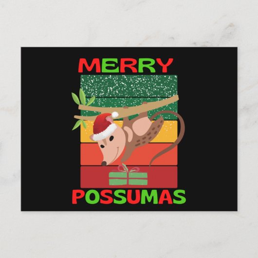 Merry possumas postkarte (Vorderseite)