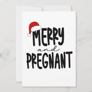 Merry & Pregnant Schwangerschaft Ankündigung Weihn