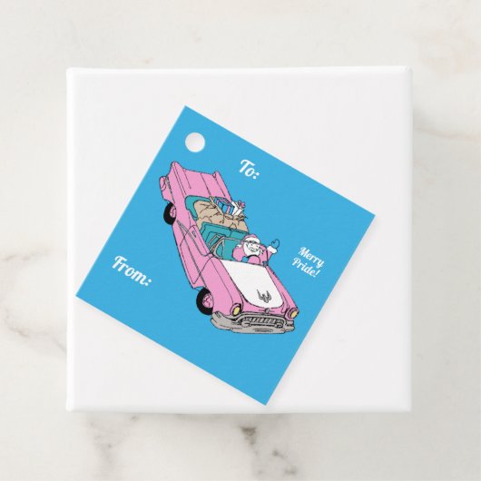 Merry Pride Santa Car Geschenkanhänger (Beispiel)