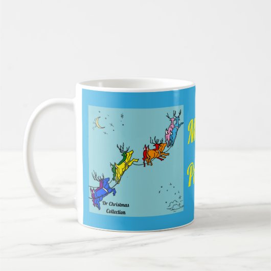 Merry Pride Santa's Rentier Kaffeetasse (Links)