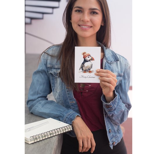 Merry Puffin, Brauch Feiertagspostkarte