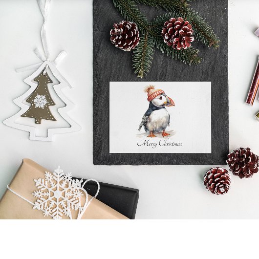 Merry Puffin, Brauch Feiertagspostkarte
