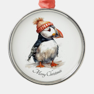 Merry Puffin, Brauch Ornament Aus Metall