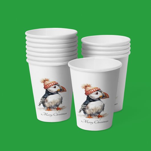 Merry Puffin, Brauch Pappbecher