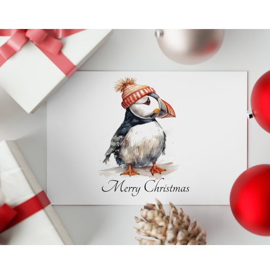 Merry Puffin, Brauch Postkarte