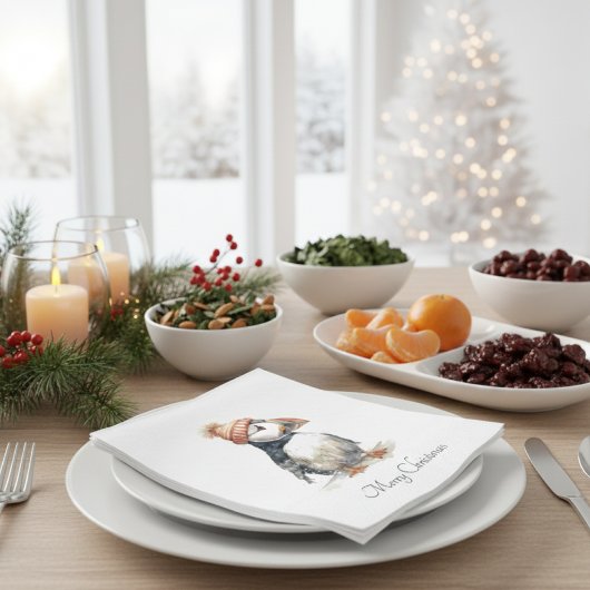 Merry Puffin, Brauch Serviette