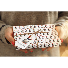 Merry Puffin Geschenkpapier