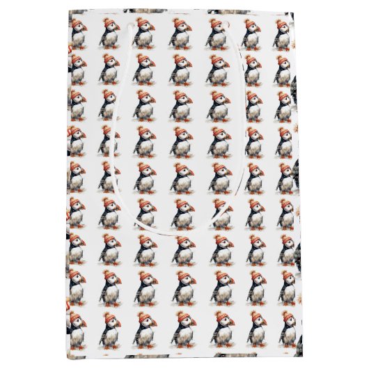 Merry Puffin Mittlere Geschenktüte (Vorderseite)