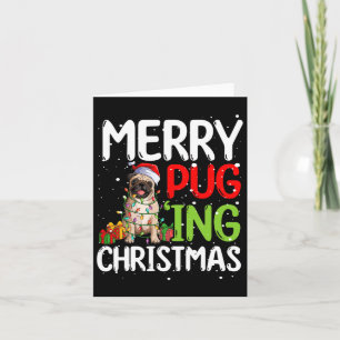 Merry Pugging Funny Mops Xmas perfekt für jede Fam Karte