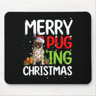 Merry Pugging Funny Mops Xmas perfekt für jede Fam Mousepad