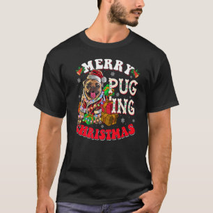 Merry Pugging Weihnachts-Hund Weihnachts-Mops Xmas T-Shirt