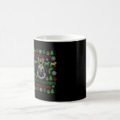 Merry Pugging Weihnachts-Mops Kaffeetasse (VorderseiteRechts)