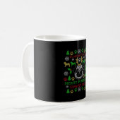 Merry Pugging Weihnachts-Mops Kaffeetasse (Vorderseite Links)