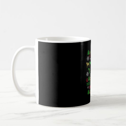 Merry Pugging Weihnachts-Mops Kaffeetasse (Links)