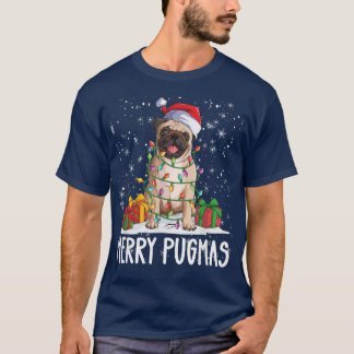 Merry Pugmas 2022 Weihnachten Mops Weihnachten Par T-Shirt