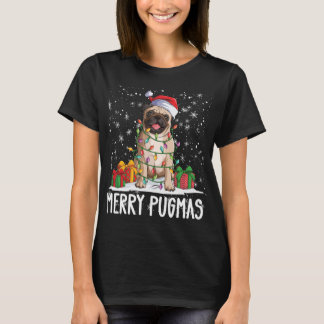 Merry Pugmas 2022 Weihnachten Mops Weihnachten Par T-Shirt