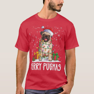 Merry Pugmas 2022 Weihnachten Mops Weihnachten Par T-Shirt